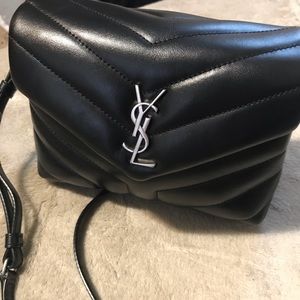 Saint Laurent Toy LouLou Black Silver Hardware